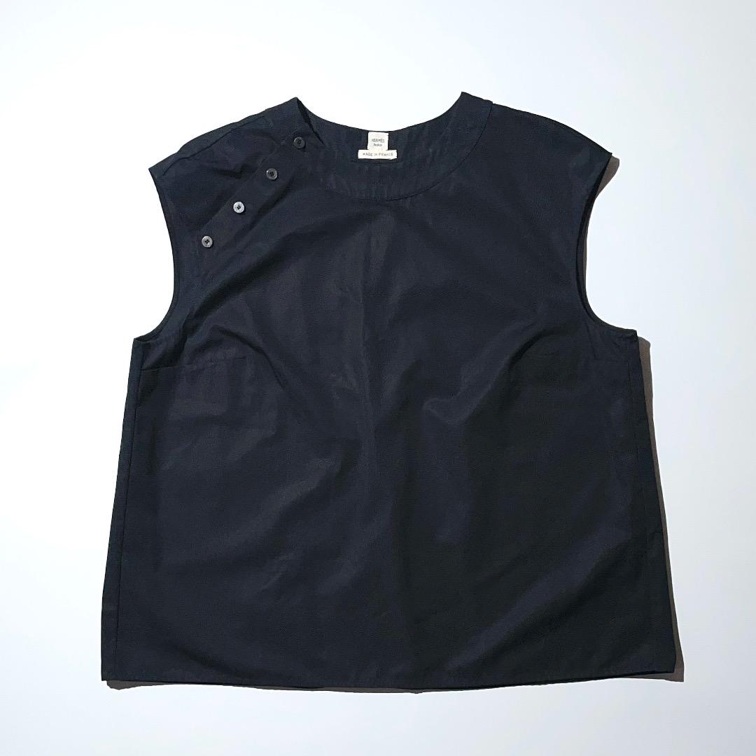 HERMES コットンノースリーブ バックタック エルメス サイズ40