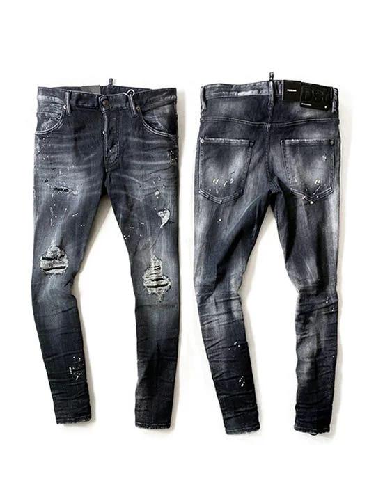 在庫格安 新品未使用 DSQUARED2 ブラック 5AkFt-m20602898127 ディースクエアード スケータージーンズ 超歓迎低価
