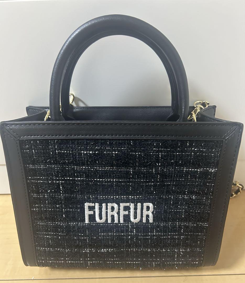 ファーファー FURFUR 【限定カラー】ツイードロゴトートバッグ
