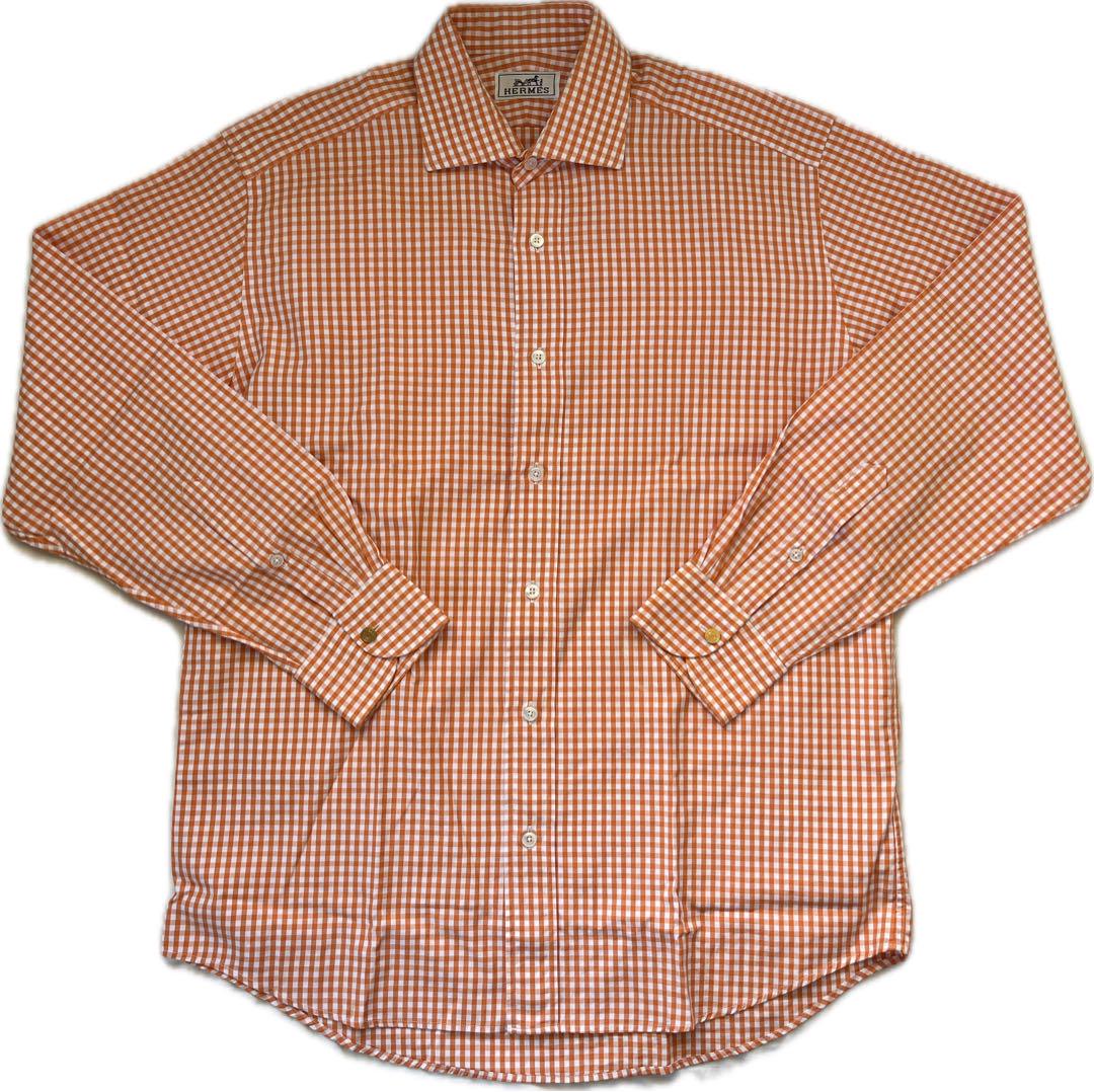 hermes gingham checu shirt