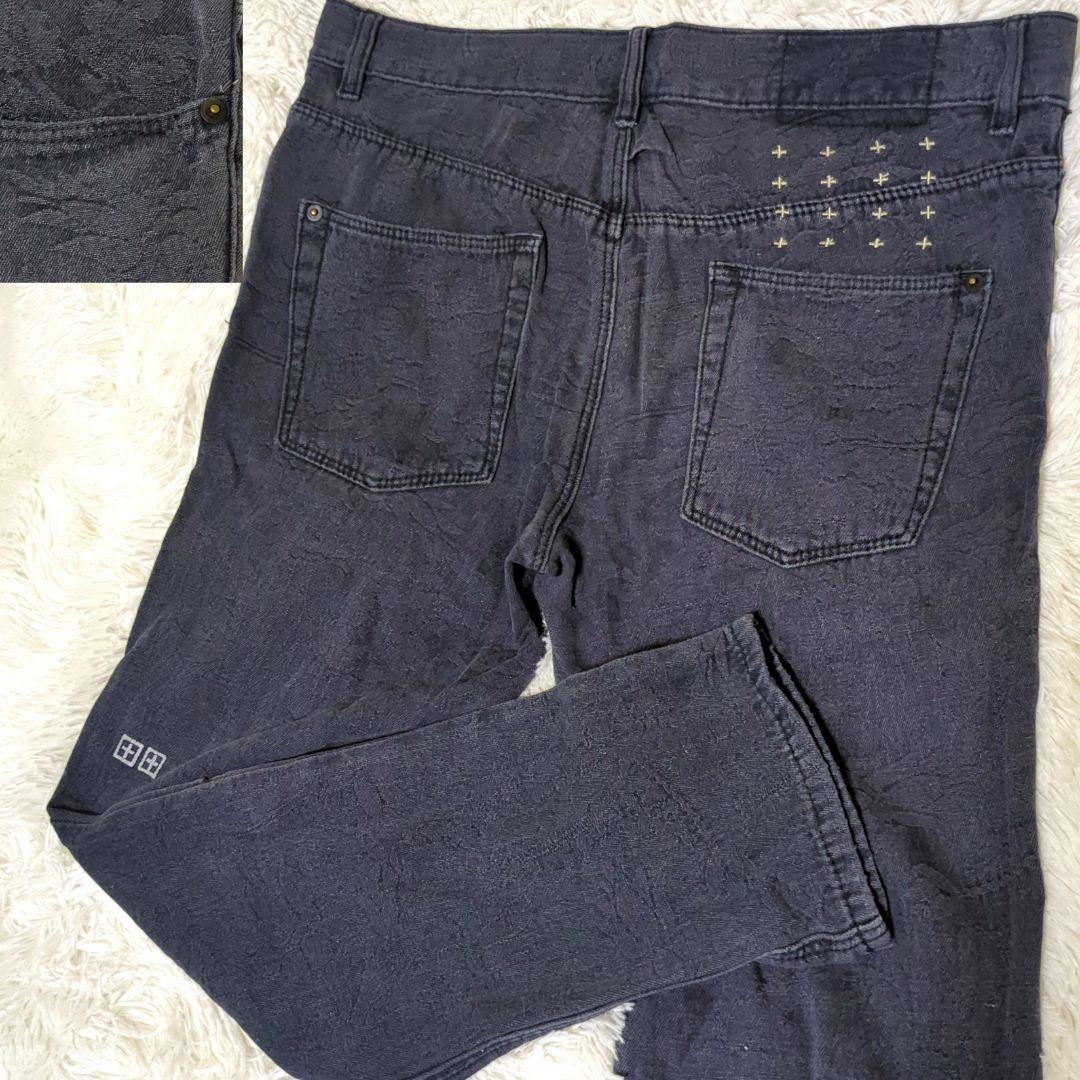 KSUBI y2k Birdman ジャガード デニムパンツ ジーンズ ブラック