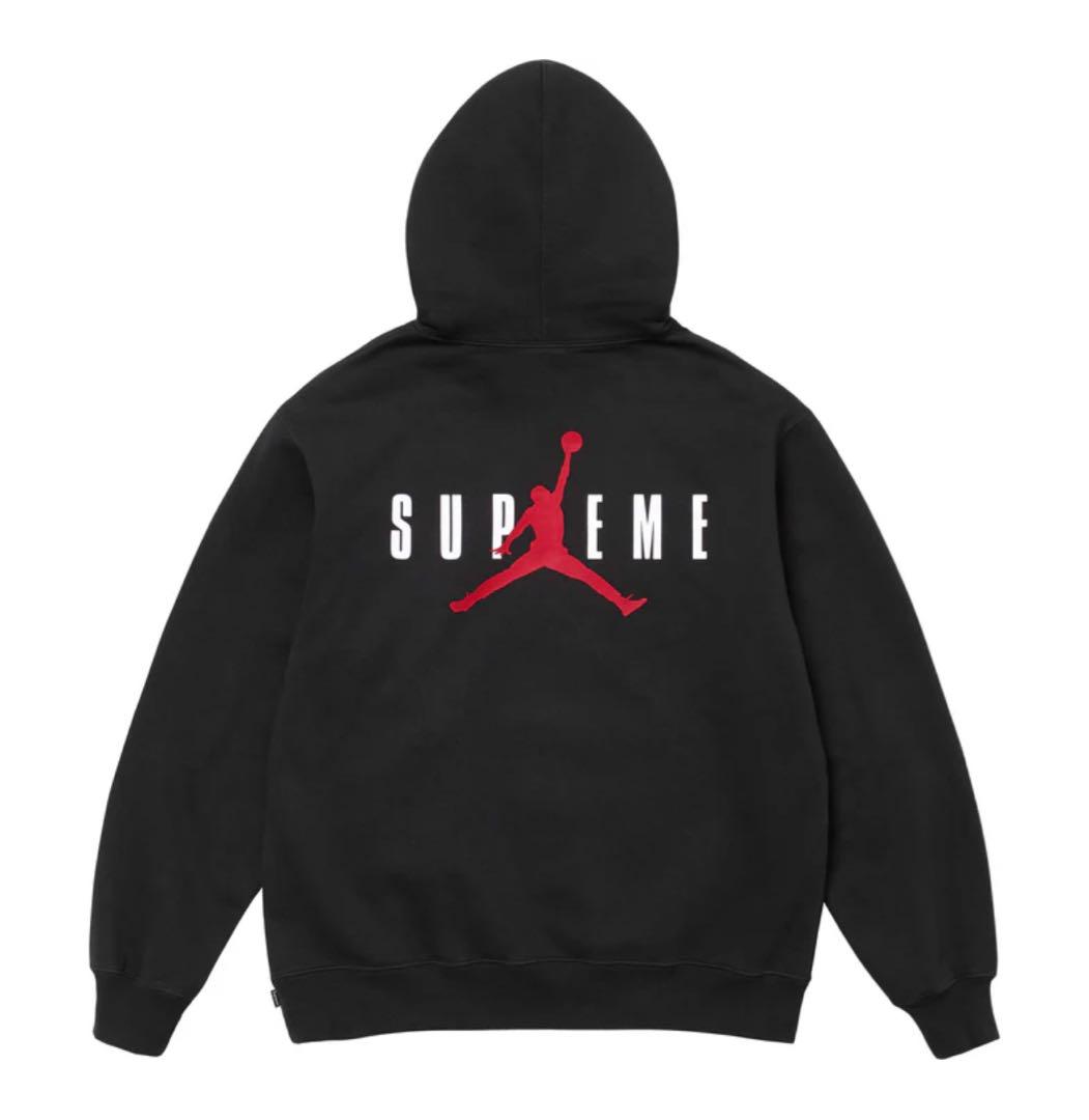 Supreme x Jordan Hooded Sweatshirt 黒
