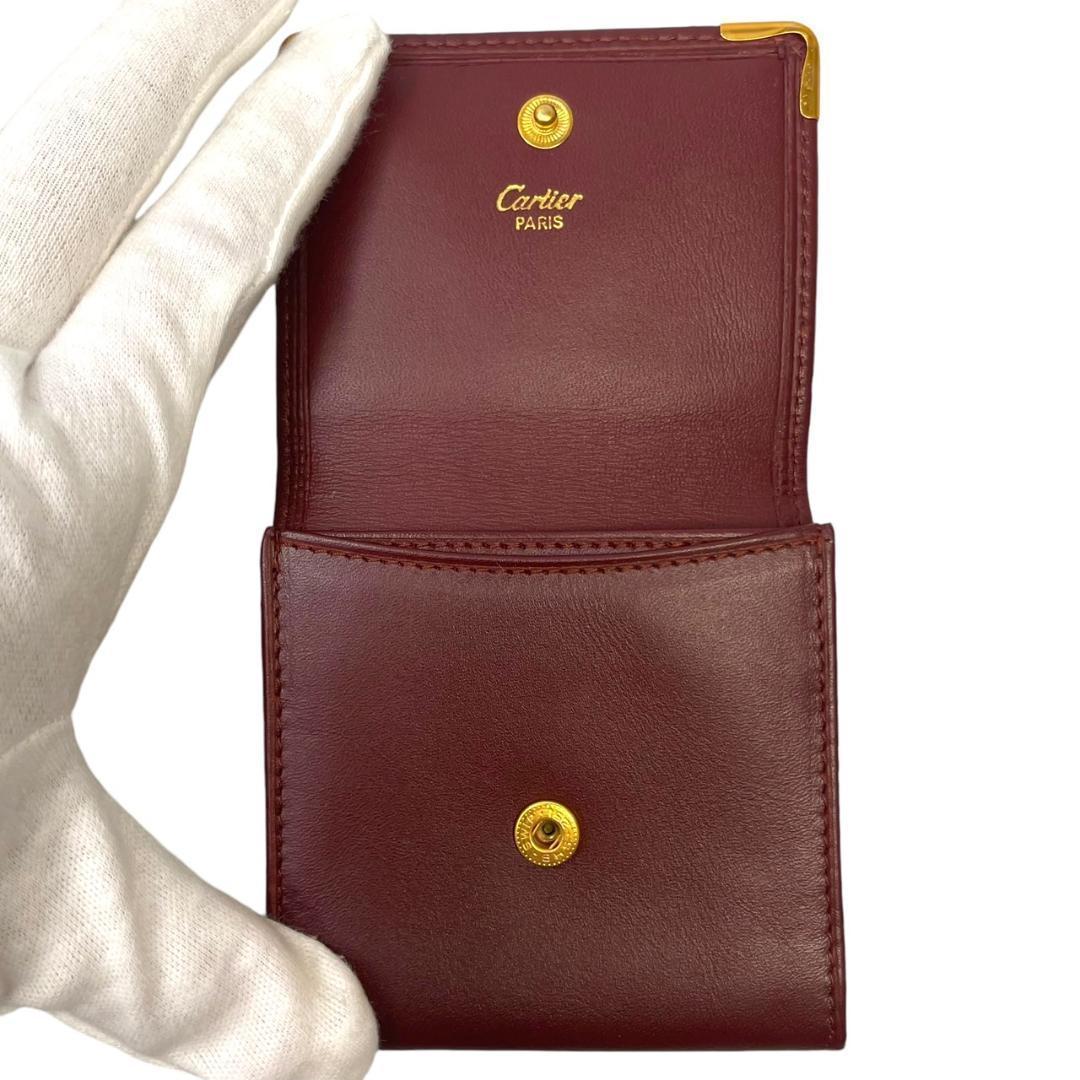 【新品】 Cartier カルティエ コインケース マストライン ボルドー
