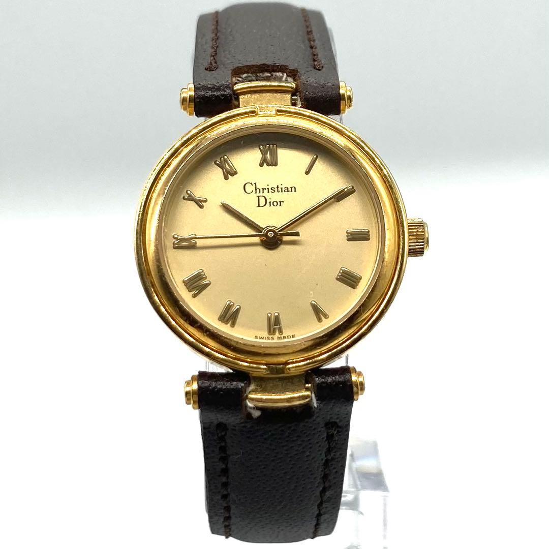 【稼動】 ディオール 腕時計 3005 クォーツ レディースウォッチ
