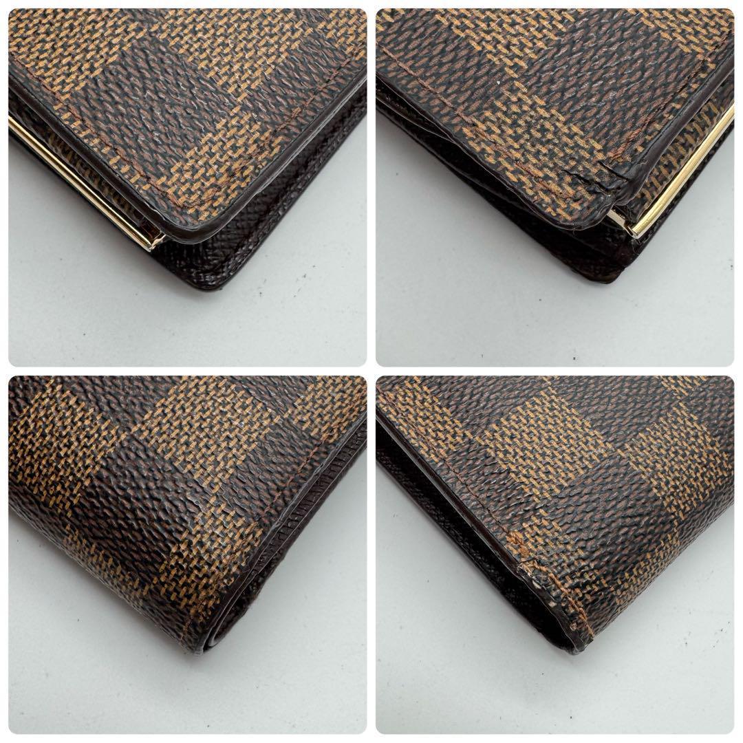 美品✨️ルイヴィトン　ダミエ　エベヌ　ヴィエノワ　財布　折り財布　コンパクト財布