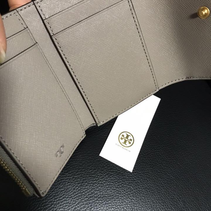 安い得価 タグ付き新品トリーバーチTORY BURCH 三つ折り財布 GRAY HERON lQZUe-m20621058746 超激得大得価