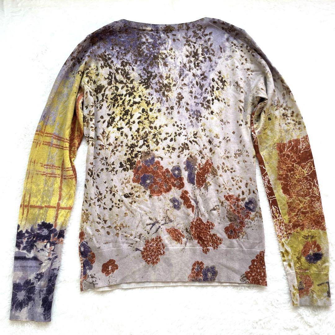 ETRO 花柄ニット カシミヤ シルク 総柄 セーター ETRO 花柄ニット カシミヤ シルク 総柄 セーター