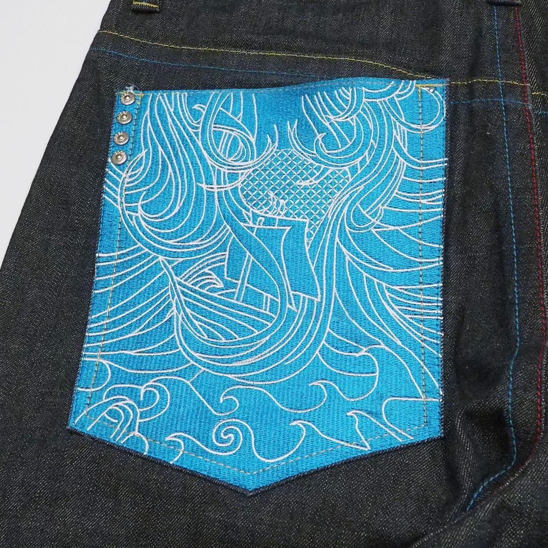 希少【未使用級】COOGI ワイドデニム リジッド W38 隠しリベット 極美品