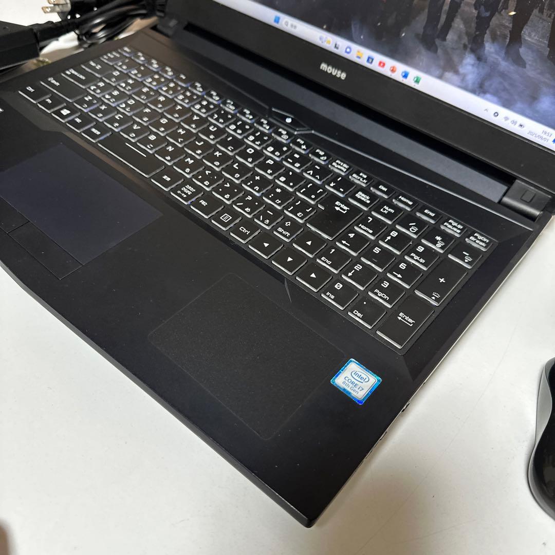 MOUSEゲーミングノートPC Core i7 メモリ16GB GTX1050