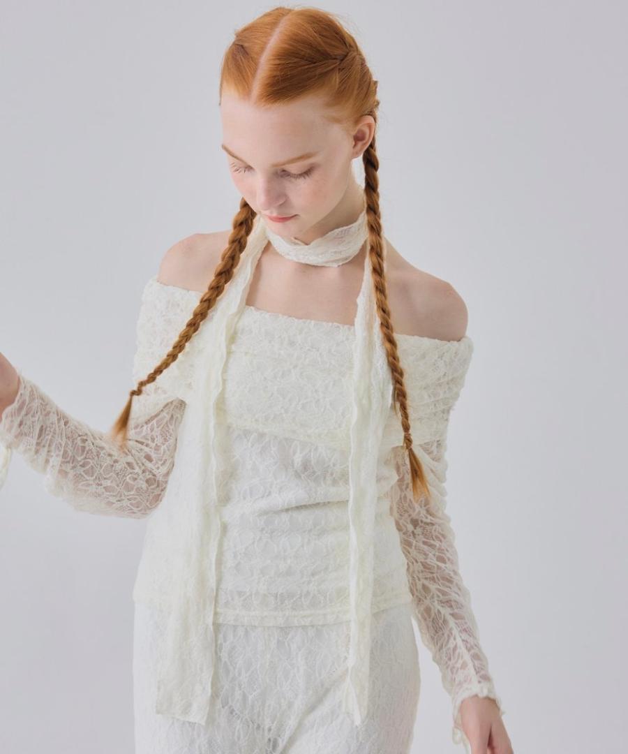 即日発送 新作 新品 Treaturself lace tie tops