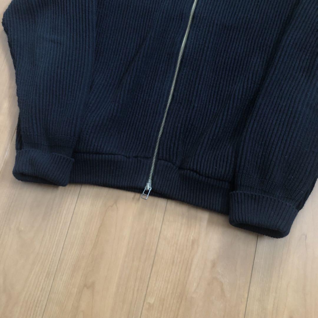 トップス crepuscule rib stitch zip cardigan 2
