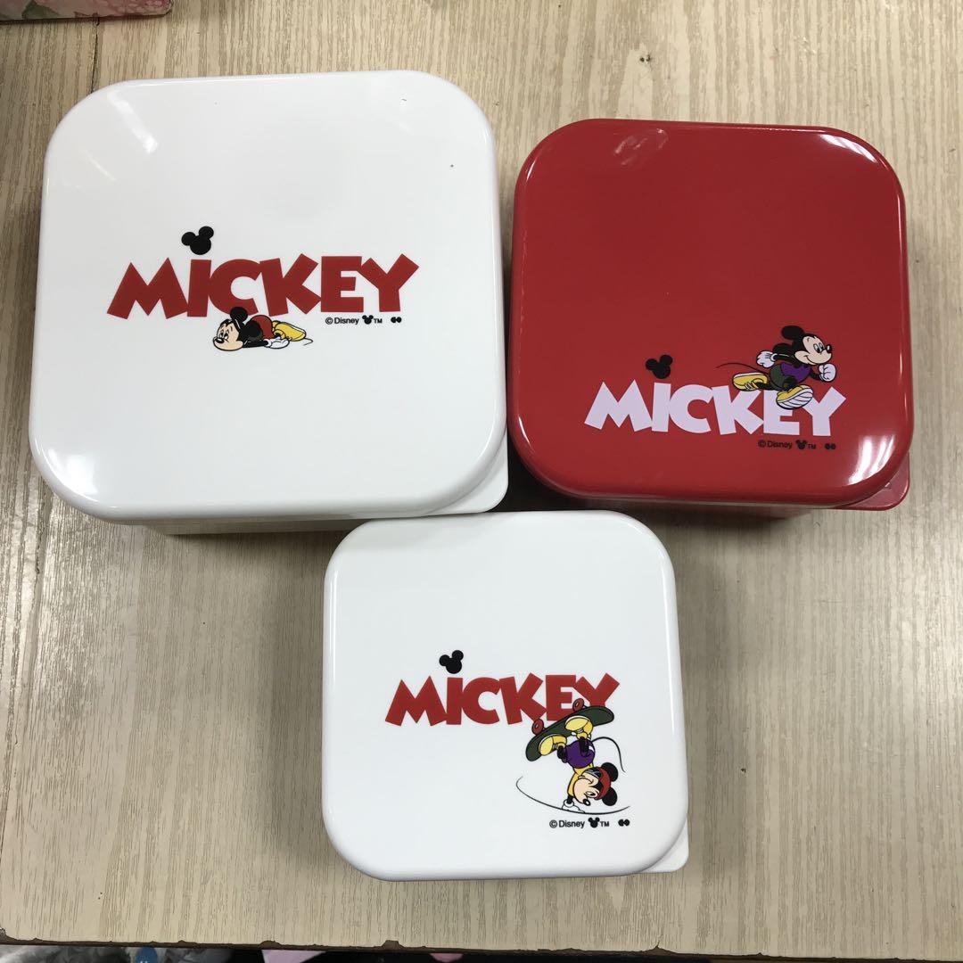 SALE ミッキー３Pシール容器セット