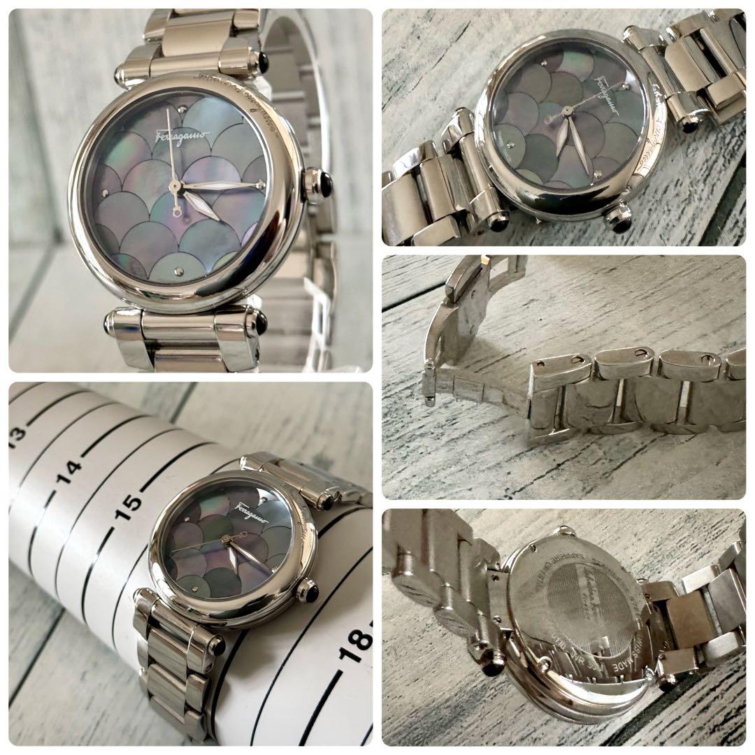 【希少】Salvatore Ferragamo フェラガモ 腕時計 FI2 蝶貝 希少】Salvatore Ferragamo フェラガモ 腕時計 FI2 蝶貝