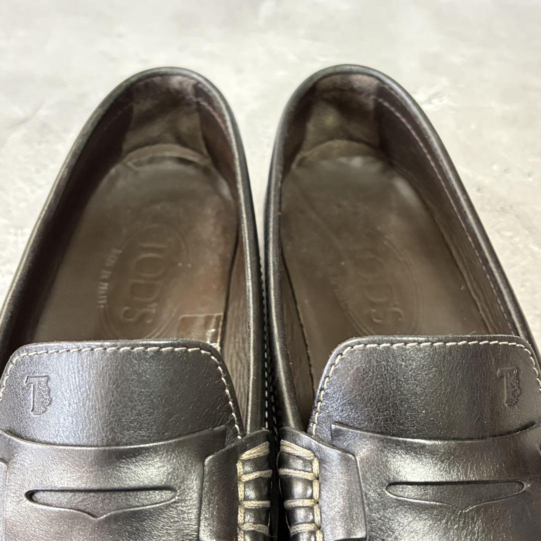 トッズ　TOD’S (38.5) レザーコインローファー　ドライビングシューズ