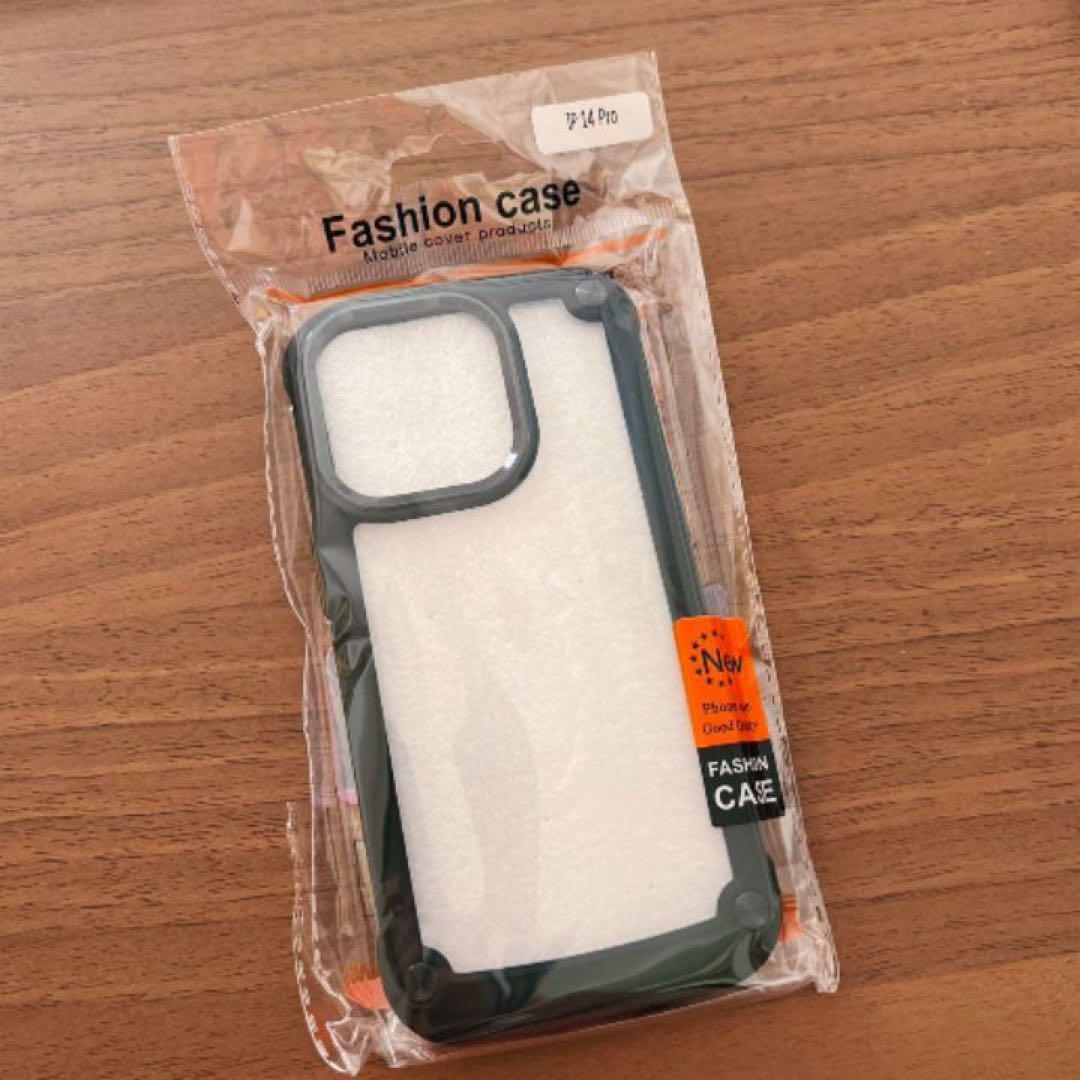 iphone14pro ケース 黒 耐衝撃 クリア スマホケース 透明 シリコン