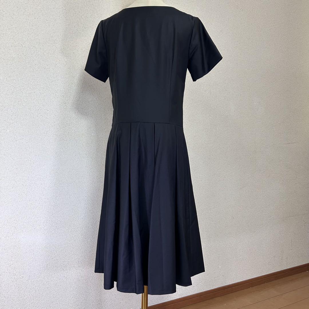 m6952【美品】【40】セオリーリュクス フレアワンピース プリーツ ロング丈