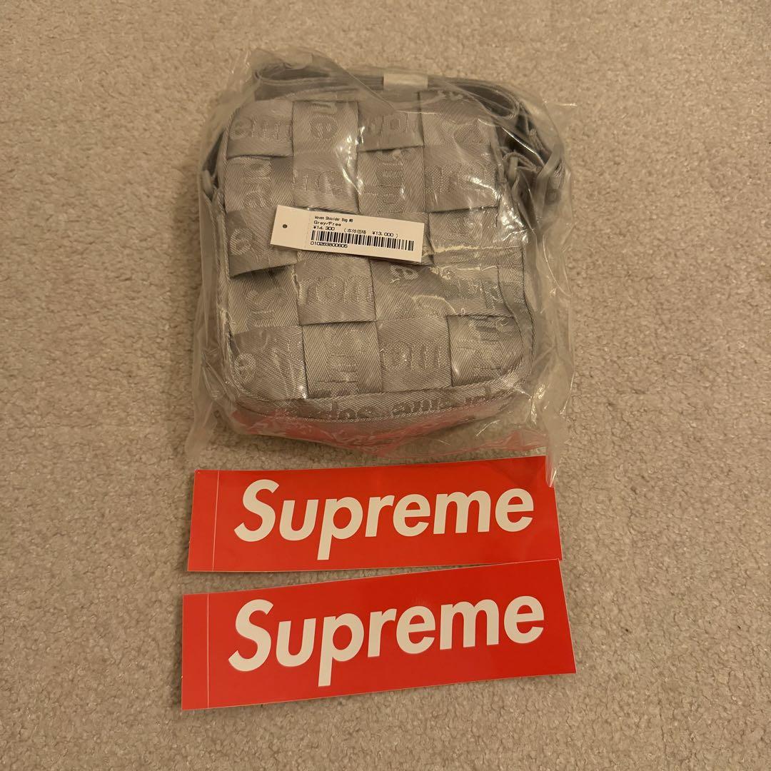 Supreme Woven Shoulder Bag グレー　新品