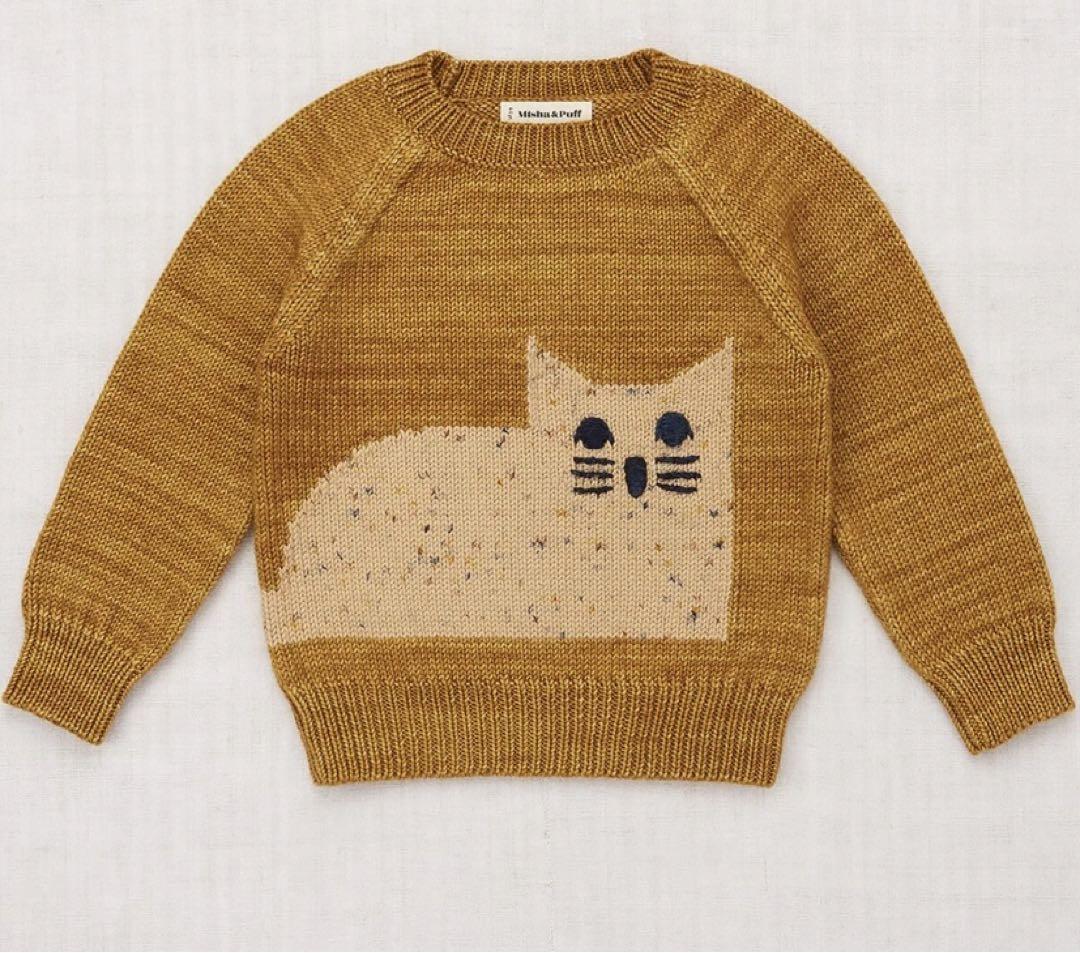 新品タグ付き‼︎misha&puff キャットセーター 3y ミーシャアンドパフ