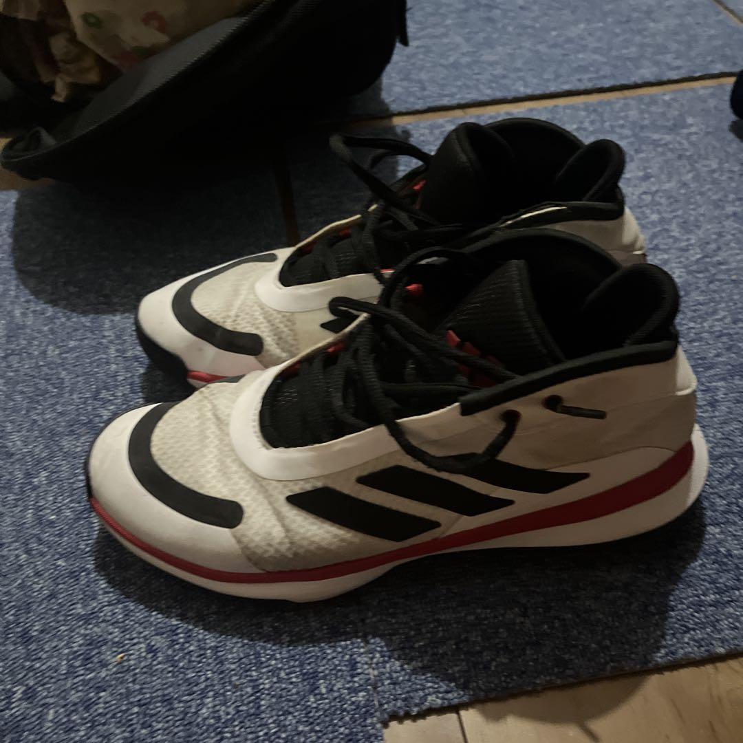adidas バスケットボールシューズ US 11 ホワイト/ブラック/レッド