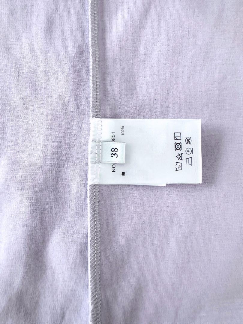 【新品¥17,900】24SS ebure ボタニカルダイTシャツ パープル38 新品¥17,900】24SS ebure ボタニカルダイTシャツ パープル38