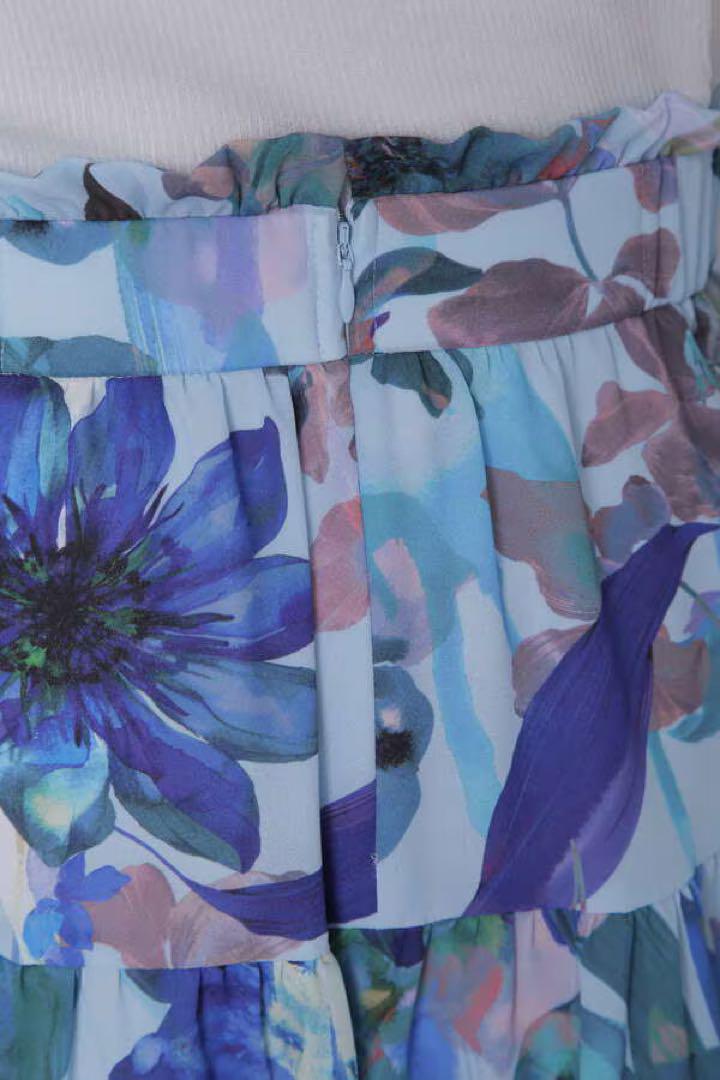 STUMBLY 【TV着用】Flower Printed Flare Skirt_画像1