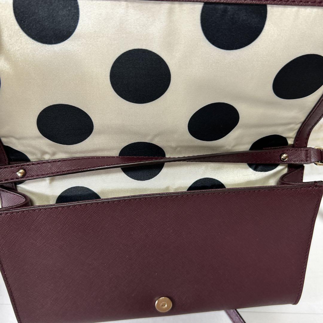未使用級】kate spade ケイトスペード ミニショルダーバッグ ボルドー レディース