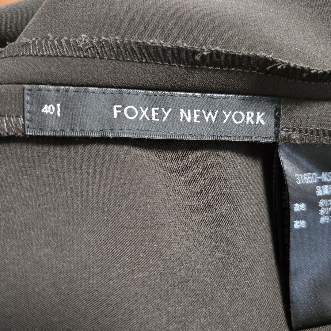 美品 フォクシー FOXEY NEWYORK 40 ワンピース ノースリーブ