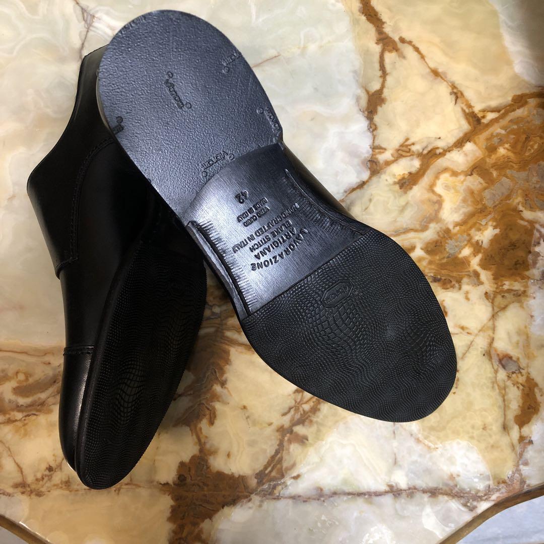 新品　HILTON ブラック ダブルモンクストラップシューズ