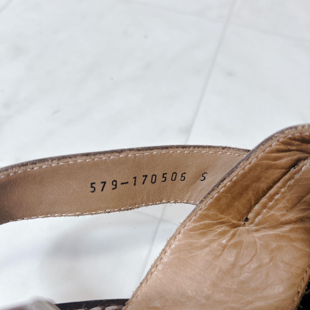 MARGARETHOWELL　編み込み レザーサンダル　クレープソール　26cm