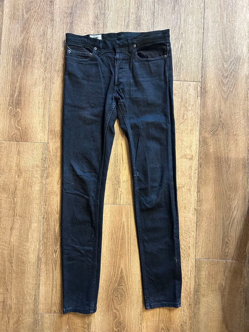 Rags Mcgregor 2016SSラムレザー切替ブラックスキニーパンツ