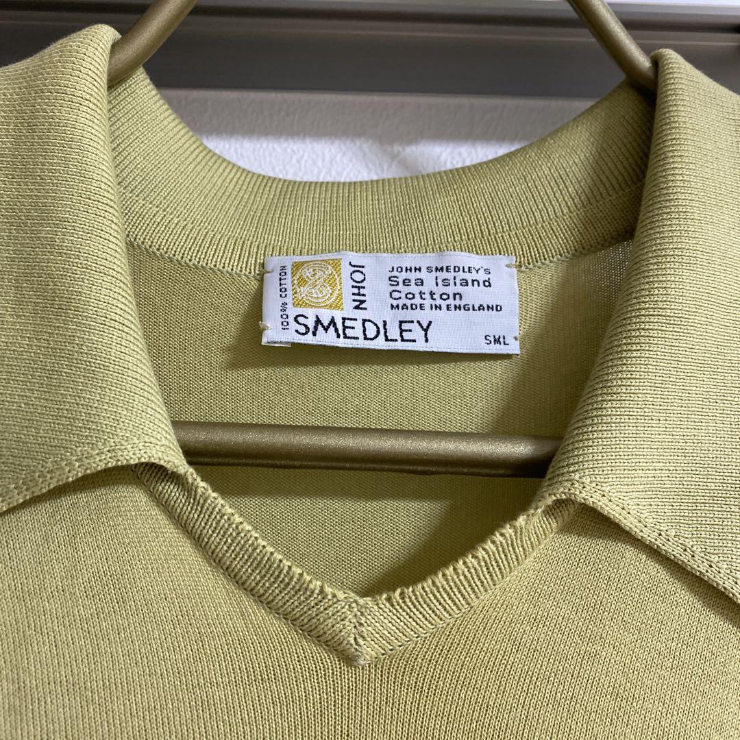 SMEDLEY シーアイランドコットン ポロシャツ S/M ライトグリーン