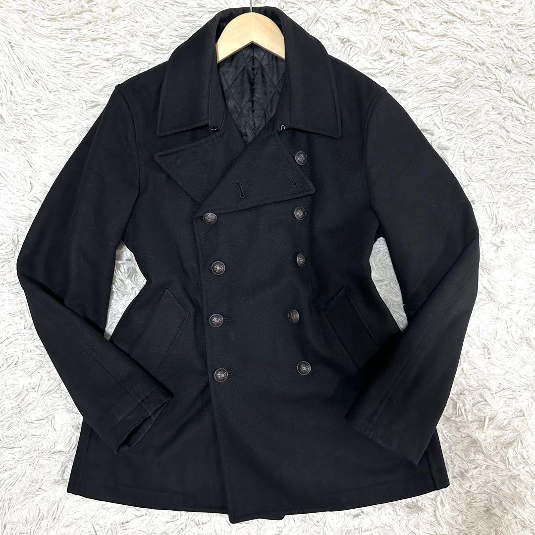 ポールスミス　ナポレオンコート　Mサイズ　紺　カシミア混　銀ボタン　Ｐコート 良品】Paul Smith ポールスミス ナポレオン Pコート L 銀ボタン
