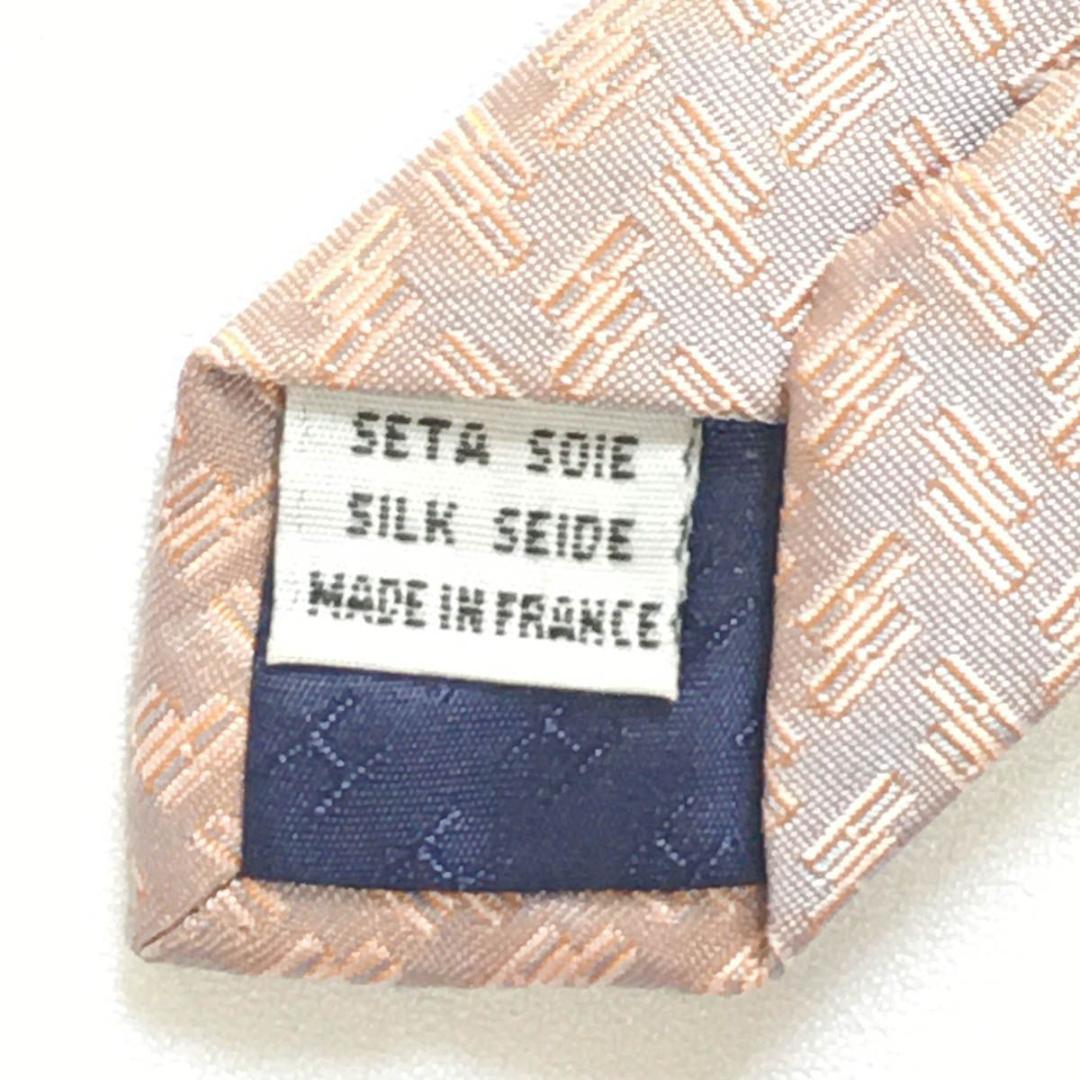 美品 エルメス HERMES ネクタイ シルク H織りタイ ファソネH H柄