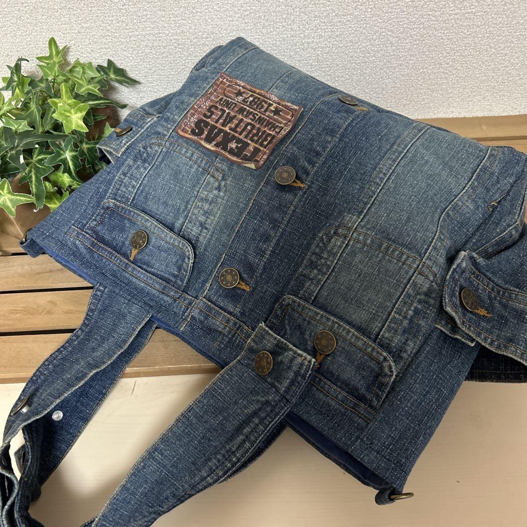 Gジャンリメイク サイドポケットトートバッグ Gジャンリメイク サイドポケットトートバッグ-している卸問屋