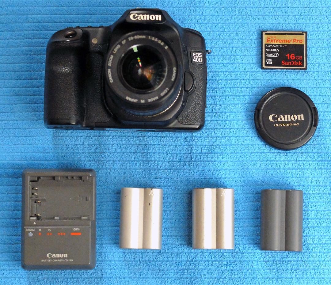【16GB CF 標準ズームレンズ・元箱・備品付き】Canon 40D