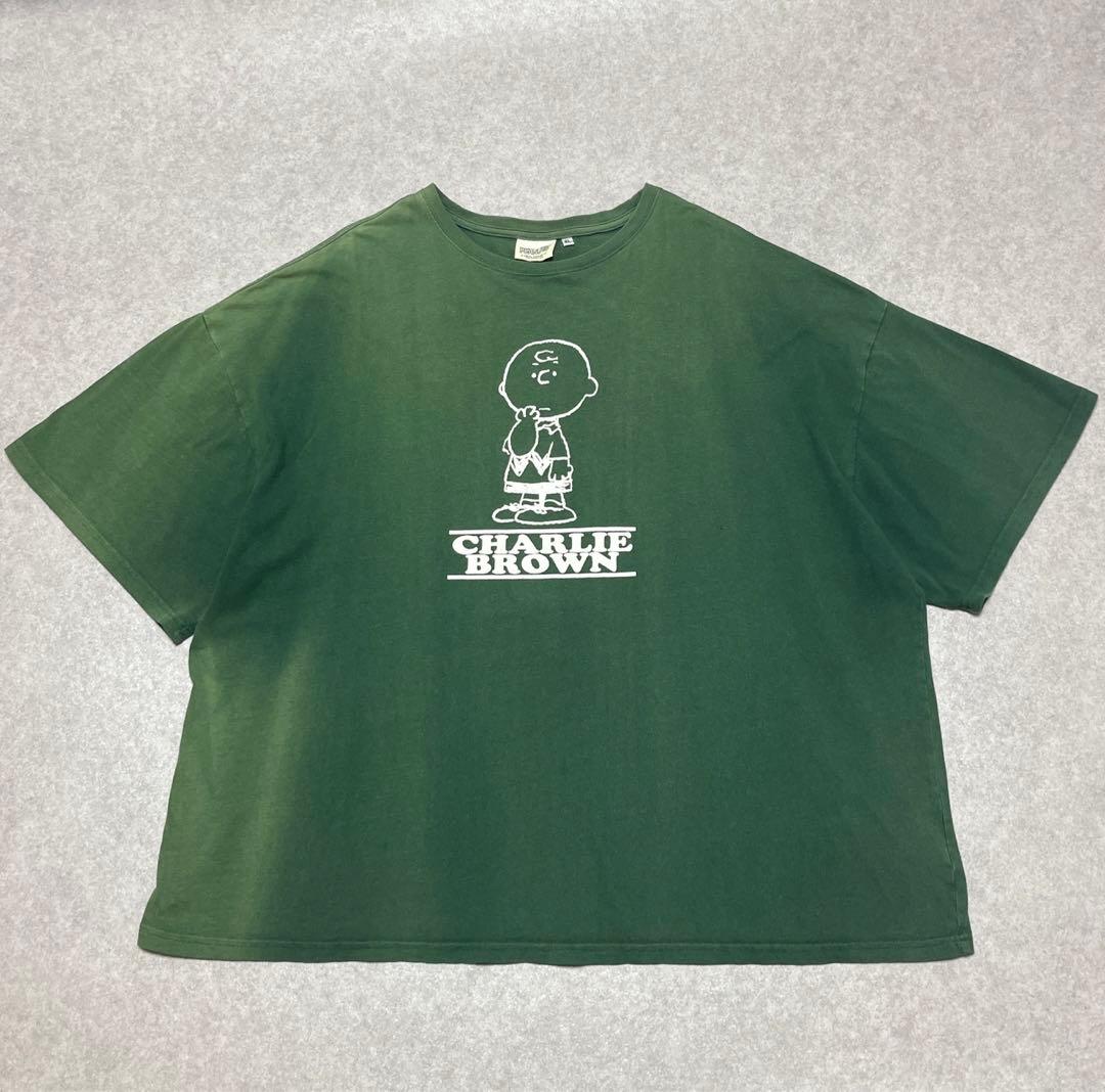 フェード 古着 PEANUTS ピーナッツ チャーリーブラウン Tシャツ 4L