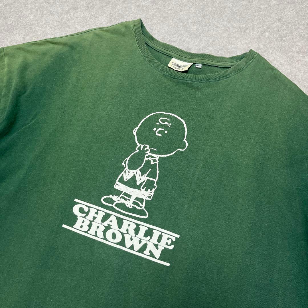 フェード 古着 PEANUTS ピーナッツ チャーリーブラウン Tシャツ 4L