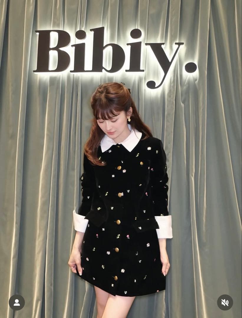 ベルベット刺繍ワンピース ジャケットFREE