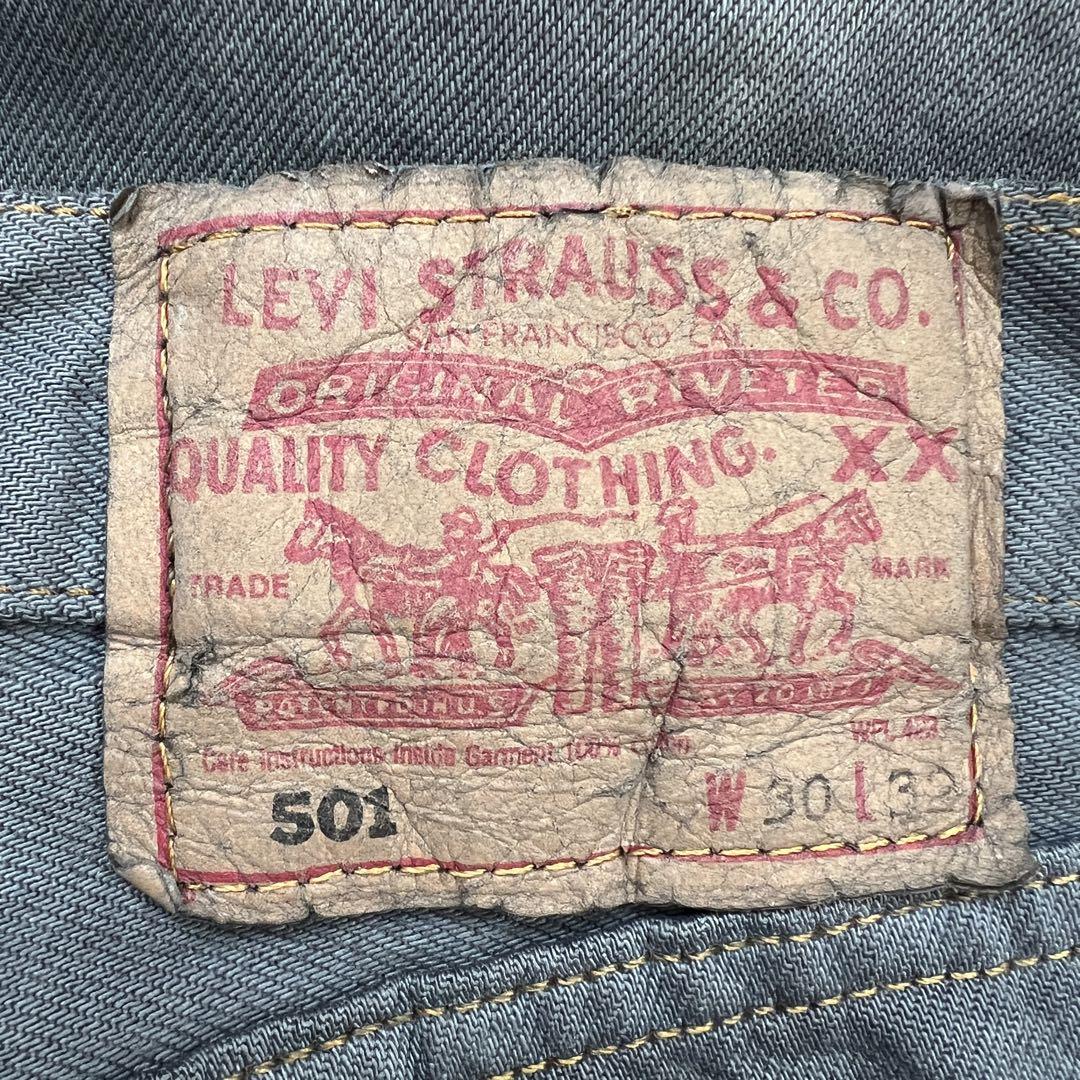 90s Levi's ユーロリーバイス 501 デニムパンツ後染めグレー