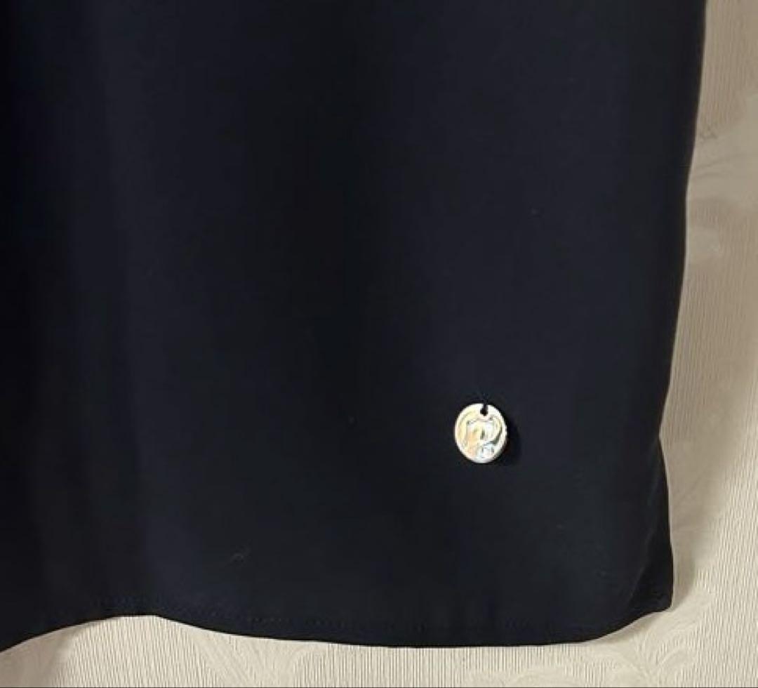 PerfumeCloset　FLOWER SHIRT BLOUSE 半袖　紺色