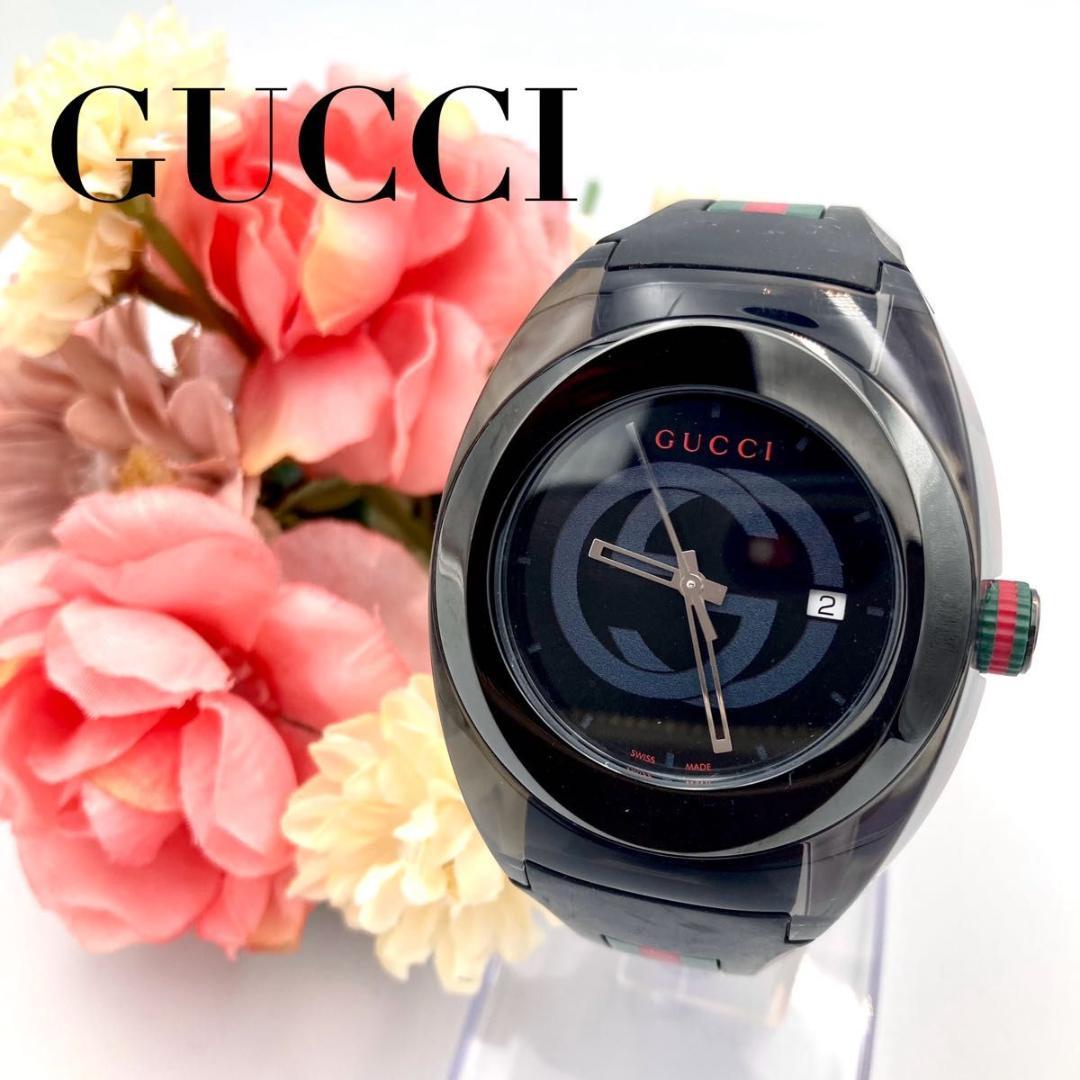 【美品/箱/取説】GUCCI 137.1シンク ユニセックス腕時計シェリーライン 新品ベルト✨ GUCCI 137.1シンク ユニセックス 腕時計 シェリー