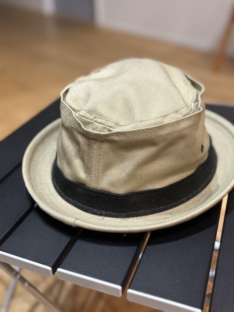 美品★ニューヨークハット　ポークパイ　カーキ　Ｌサイズ
