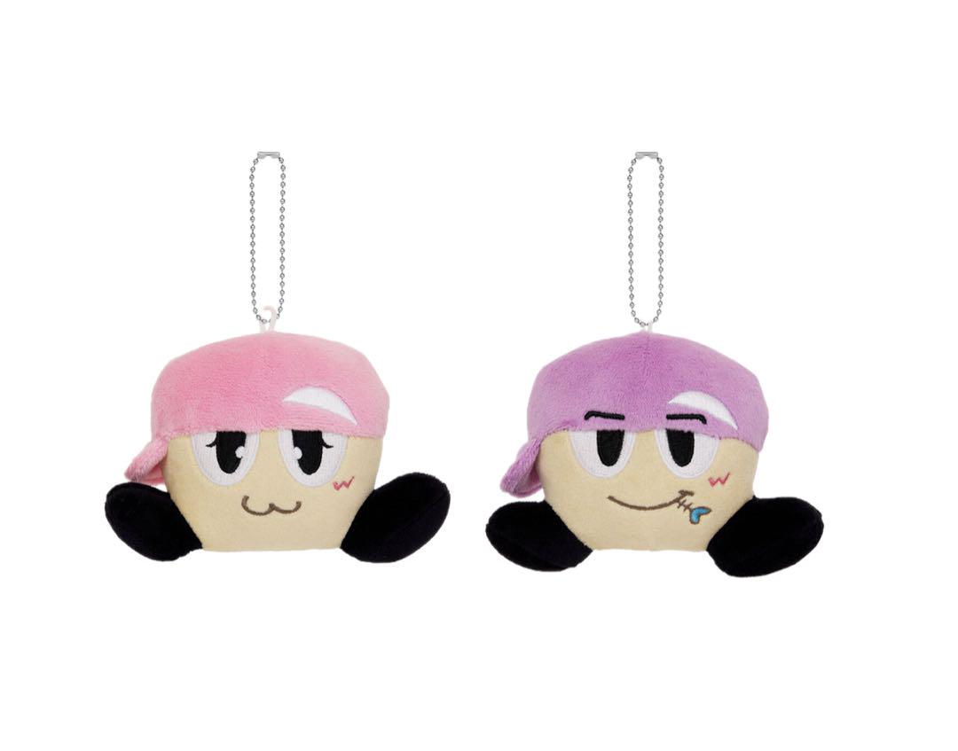 はぴぬい ２個セット(ぴんく むらさき）
