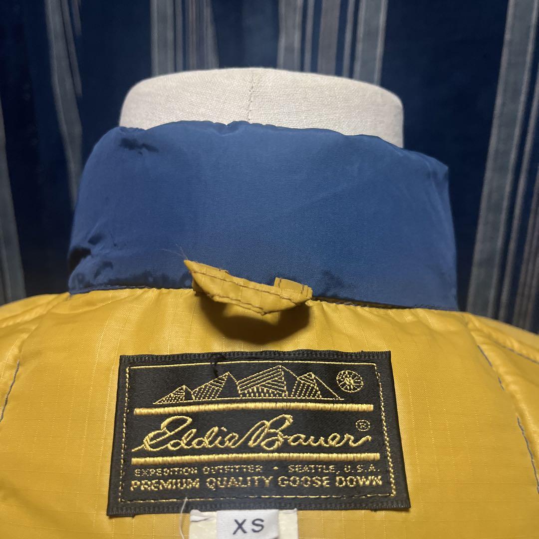 Eddie Bauerダウンベスト TARONジッパー USA 製 80年代 eddie bauer ダウン ベスト