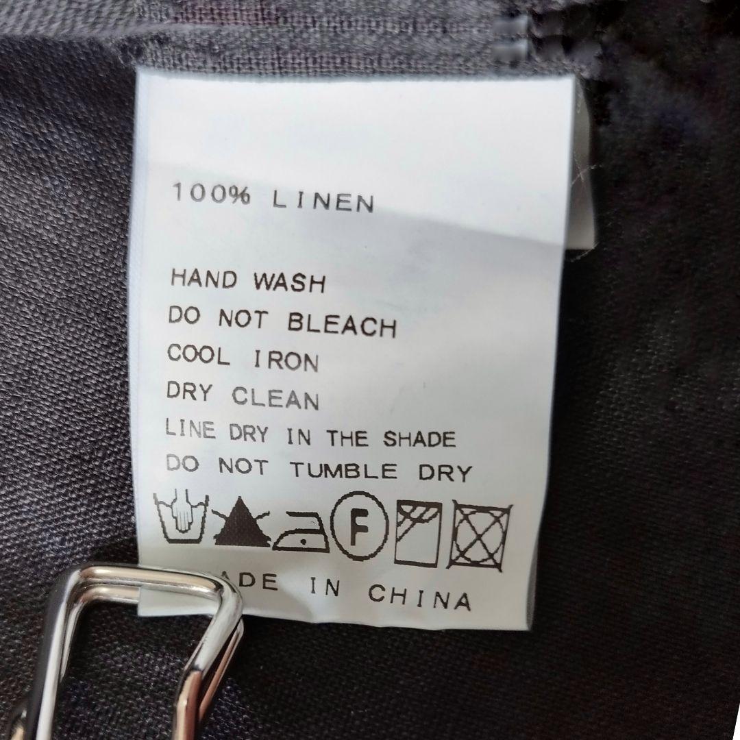 Spick&Span　リネンノースリーブシャツ　size:F　ブラック　タグ付