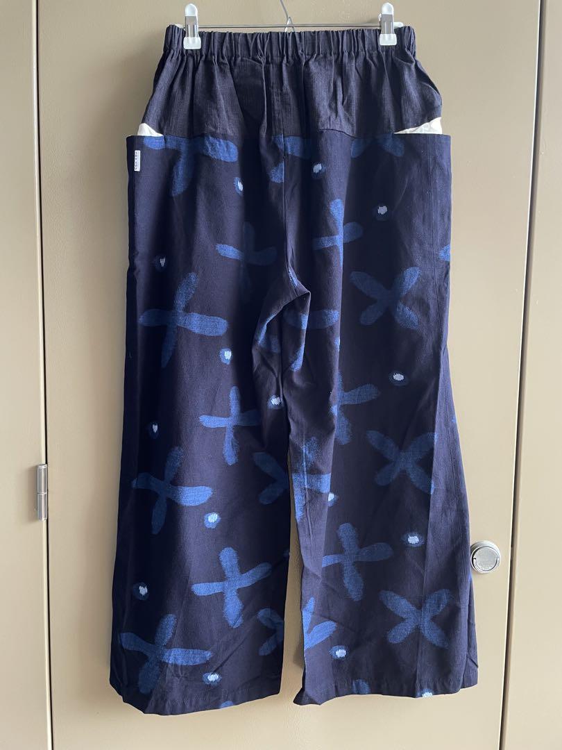 未使用品】SOU・SOU 久留米絣 帯もんぺ／すずしろ草 濃紺 M