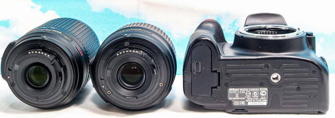 ☘️スマホ転送セット☘️動作良品 Nikon D5100 ダブルレンズ ✨初心者さんOK✨スマホ転送セット付✨Nikon D5100 レンズキット