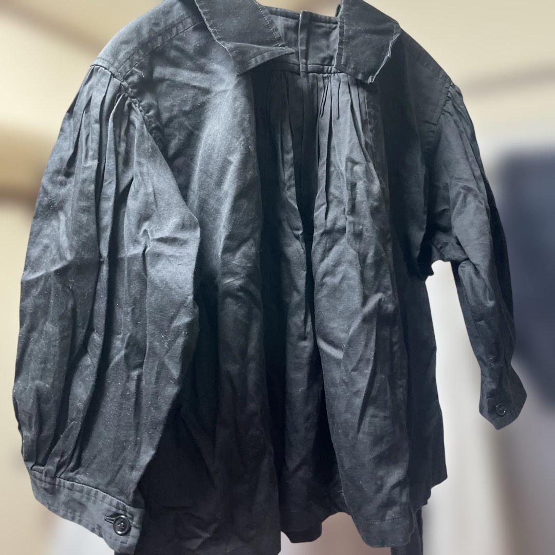 Comme des Garçons 2022 シャギーシャツ ブラック 長袖 COMME des GARÇONS ブラック長袖シャツ XS 美品