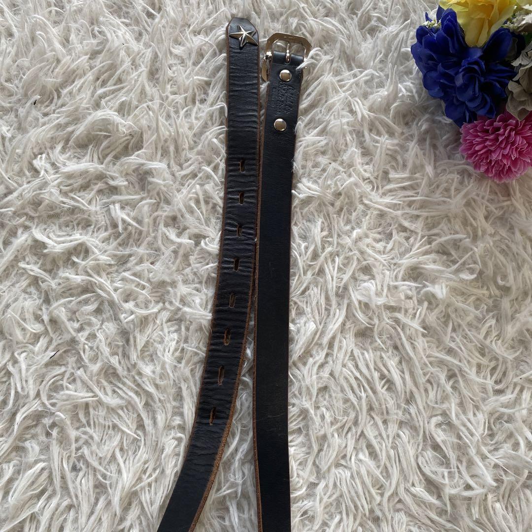 ジョジョSCHOTT ベルト レザー　スター　BLACK 34