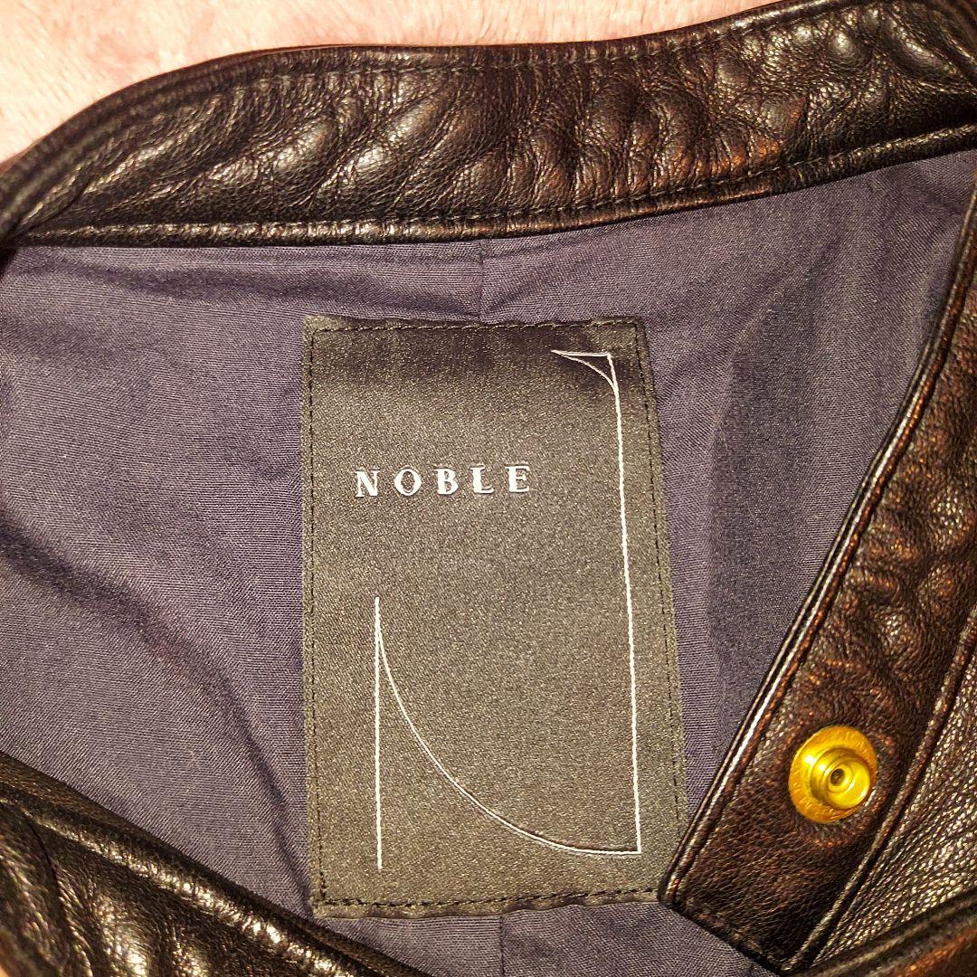 ☆希少美品☆ノーブル NOBLE ソフトラムレザーライダースブルゾン 黒　L